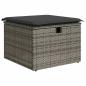 Preview: ARDEBO.de - 6-tlg. Garten-Sofagarnitur mit Kissen Grau Poly Rattan