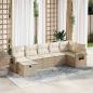 Preview: ARDEBO.de - 7-tlg. Garten-Sofagarnitur mit Kissen Beige Poly Rattan