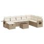 Preview: 9-tlg. Garten-Sofagarnitur mit Kissen Beige Poly Rattan