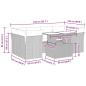 Preview: 7-tlg. Garten-Sofagarnitur mit Kissen Grau Poly Rattan