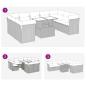Preview: 10-tlg. Garten-Sofagarnitur mit Kissen Schwarz Poly Rattan