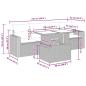 Preview: 5-tlg. Garten-Sofagarnitur mit Kissen Schwarz Poly Rattan