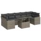 Preview: 8-tlg. Garten-Sofagarnitur mit Kissen Grau Poly Rattan