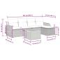 Preview: 6-tlg. Garten-Sofagarnitur mit Kissen Schwarz Poly Rattan
