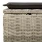 Preview: 8-tlg. Garten-Sofagarnitur mit Kissen Hellgrau Poly Rattan