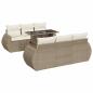 Preview: 7-tlg. Garten-Sofagarnitur mit Kissen Beige Poly Rattan