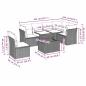 Preview: 6-tlg. Garten-Sofagarnitur mit Kissen Schwarz Poly Rattan
