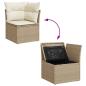Preview: ARDEBO.de - 5-tlg. Garten-Sofagarnitur mit Kissen Beige Poly Rattan