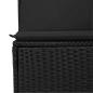 Preview: 6-tlg. Garten-Sofagarnitur mit Kissen Schwarz Poly Rattan