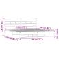 Preview: Metallbett ohne Matratze Braun Eichen-Optik 193x203 cm