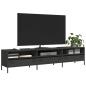 Preview: ARDEBO.de - TV-Schrank Schwarz 202x39x43,5 cm Kaltgewalzter Stahl