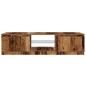Preview: TV-Schrank mit LED-Leuchten Altholz-Optik 140x40x35,5 cm