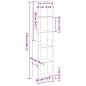 Preview: Bücherregal Hochglanz-Weiß 40x24x176 cm Holzwerkstoff
