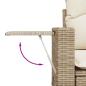 Preview: ARDEBO.de - 5-tlg. Garten-Sofagarnitur mit Kissen Beige Poly Rattan