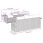 Preview: 6-tlg. Garten-Sofagarnitur mit Kissen Beige Poly Rattan