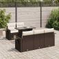 Preview: ARDEBO.de - 6-tlg. Garten-Sofagarnitur mit Kissen Braun Poly Rattan