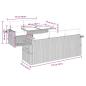 Preview: 6-tlg. Garten-Sofagarnitur mit Kissen Braun Poly Rattan