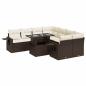 Preview: 9-tlg. Garten-Sofagarnitur mit Kissen Braun Poly Rattan