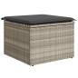 Preview: 6-tlg. Garten-Sofagarnitur mit Kissen Hellgrau Poly Rattan