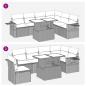 Preview: 7-tlg. Garten-Sofagarnitur mit Kissen Braun Poly Rattan