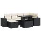 Preview: 8-tlg. Garten-Sofagarnitur mit Kissen Schwarz Poly Rattan