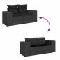 Preview: 9-tlg. Garten-Sofagarnitur mit Kissen Schwarz Poly Rattan