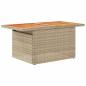 Preview: 5-tlg. Garten-Sofagarnitur mit Kissen Beige Poly Rattan Akazie