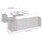 Preview: 6-tlg. Garten-Sofagarnitur mit Kissen Schwarz Poly Rattan