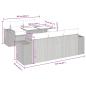 Preview: 6-tlg. Garten-Sofagarnitur mit Kissen Grau Poly Rattan