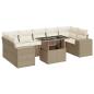 Preview: 8-tlg. Garten-Sofagarnitur mit Kissen Beige Poly Rattan