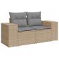 Preview: ARDEBO.de - 5-tlg. Garten-Sofagarnitur mit Kissen Beige Poly Rattan