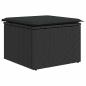 Preview: 6-tlg. Garten-Sofagarnitur mit Kissen Schwarz Poly Rattan