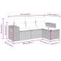 Preview: 4-tlg. Garten-Sofagarnitur mit Kissen Grau Poly Rattan