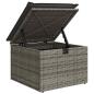 Preview: 4-tlg. Garten-Sofagarnitur mit Kissen Grau Poly Rattan
