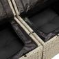 Preview: 6-tlg. Garten-Sofagarnitur mit Kissen Hellgrau Poly Rattan