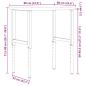 Preview: Werkbank Hellbraun 80x60x(71,5-98) cm Massivholz Eiche