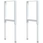 Preview: Werkbank Hellbraun 80x60x(71,5-98) cm Massivholz Eiche