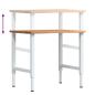 Preview: Werkbank Hellbraun 80x60x(71,5-98) cm Massivholz Eiche