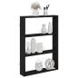 Preview: ARDEBO.de - Wandregal Schwarz 43x9x60 cm Holzwerkstoff
