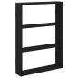 Preview: Wandregal Schwarz 43x9x60 cm Holzwerkstoff