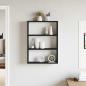 Preview: Wandregal Schwarz 43x9x60 cm Holzwerkstoff