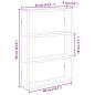 Preview: Wandregal Schwarz 43x9x60 cm Holzwerkstoff