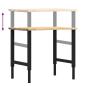 Preview: Werkbank 80x60x(71,5-98) cm Massivholz Eiche