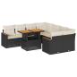Preview: 9-tlg. Garten-Sofagarnitur mit Kissen Schwarz Poly Rattan