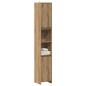 Preview: ARDEBO.de - Badschrank Artisan-Eiche 30x30x183,5 cm Holzwerkstoff