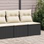 Preview: ARDEBO.de - 4-tlg. Garten-Sofagarnitur mit Kissen Schwarz Poly Rattan