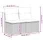 Preview: 4-tlg. Garten-Sofagarnitur mit Kissen Schwarz Poly Rattan