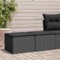 Preview: ARDEBO.de - 2-tlg. Garten-Sofagarnitur mit Kissen Schwarz Poly Rattan