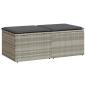 Preview: 2-tlg. Garten-Sofagarnitur mit Kissen Hellgrau Poly Rattan