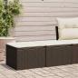 Preview: ARDEBO.de - 2-tlg. Garten-Sofagarnitur mit Kissen Braun Poly Rattan Akazie